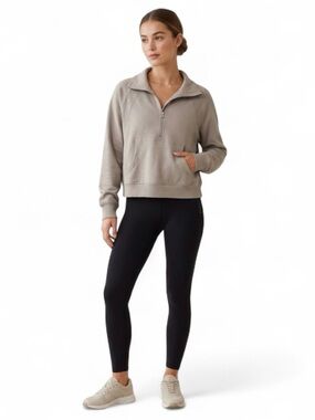 Danskin Taupe Half-Zip Pullover Sweatshirt